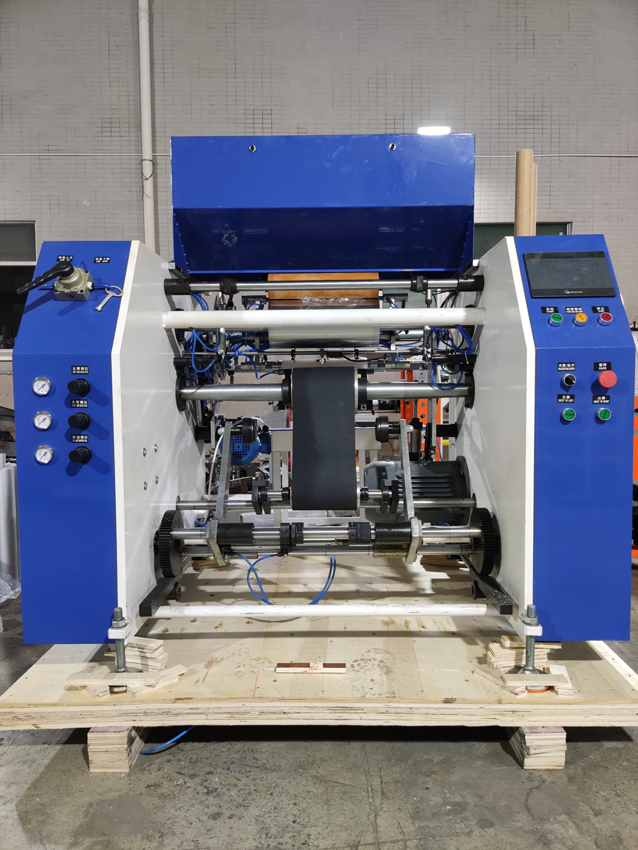 High-Speed Stretch Film Slitter & Rewinder