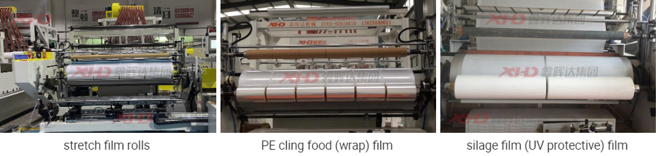 Jumbo roll stretch film machine